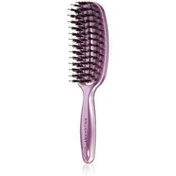 BrushArt Hair Vent blowdry hairbrush with boar bristles perie de par cu peri de nailon și de mistreț - imagine 2
